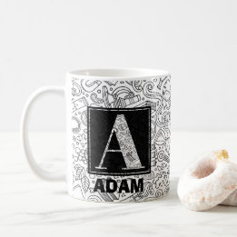 Science Custom Monogram - Letter A Coffee Mug