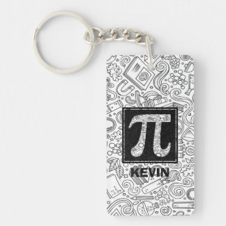 Science Custom Monogram - Pi Symbol Key Ring