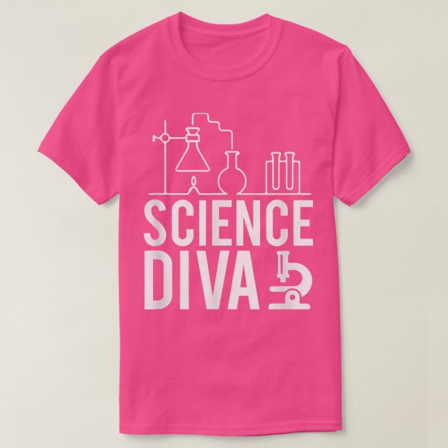 Science Diva Science Chemistry Biology Physics Tea T-Shirt (Design Front)