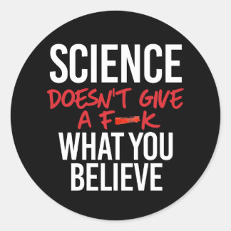 Science doesn't give a f--k classic round sticker
