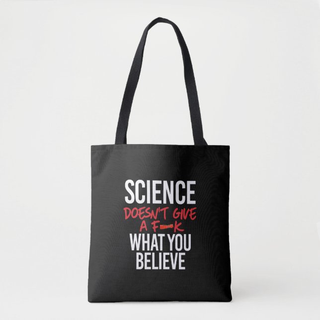 Science doesn't give a f--k tote bag (Front)