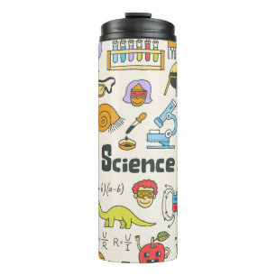 Science Doodles: Hand-Drawn School Set. Thermal Tumbler