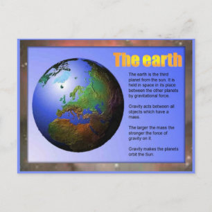 Science, Earth Postcard