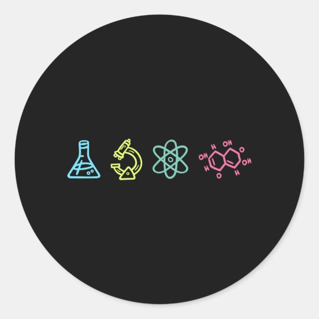 Science Elements Classic Round Sticker (Front)