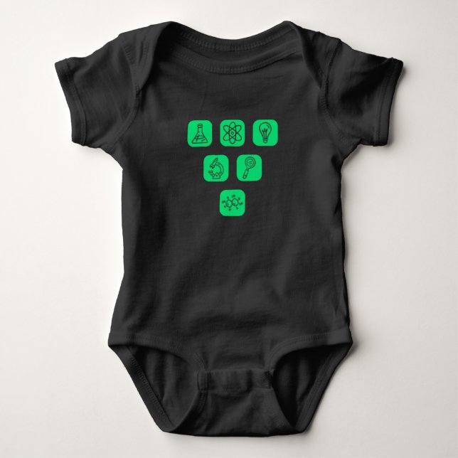 Science Elements Items Baby Bodysuit (Front)
