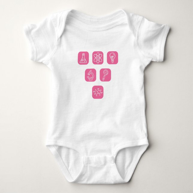 Science Elements Items Baby Bodysuit (Front)