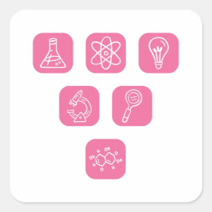 Science Elements Items Square Sticker