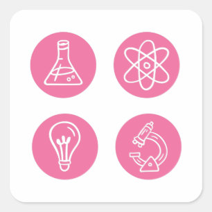 Science Elements Items Square Sticker