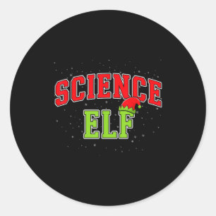 Science Elf Christmas Family Matching Group Xmas S Classic Round Sticker
