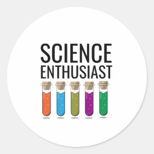Science enthusiast classic round sticker