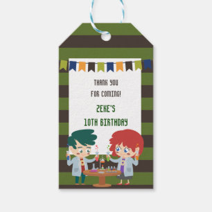 Science Experiment Birthday Party DNA Molecule Gift Tags