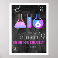 Science Experiment Chalkboard Pk Birthday Welcome