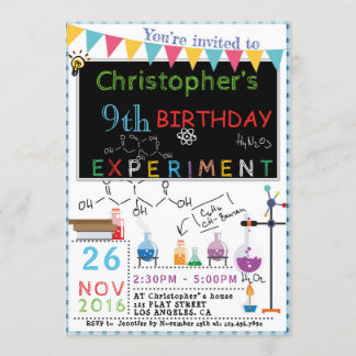 SCIENCE EXPERIMENT LABORATORY PARTY INVITATION