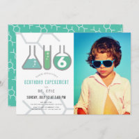 Science Experiment White Green Boy Photo Birthday