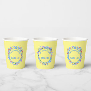 Science Fair Atoms Molecules Particles Custom Text Paper Cups