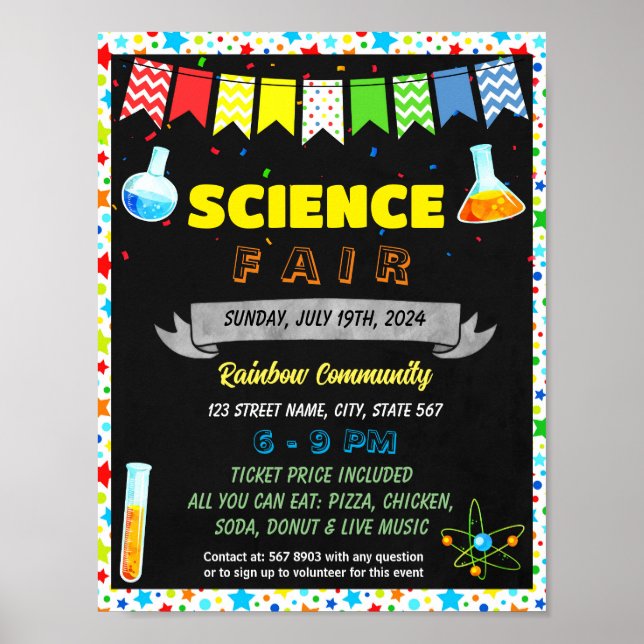 Science Fair event template Poster (Front)