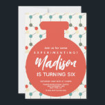 Science FAIR Laboratory Chemistry Birthday Party  Invitation<br><div class="desc">Science Themed Party Invitations</div>