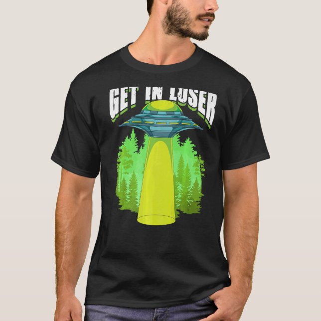 Science Fiction Alien Abduction Ufo  Alien T-Shirt (Front)