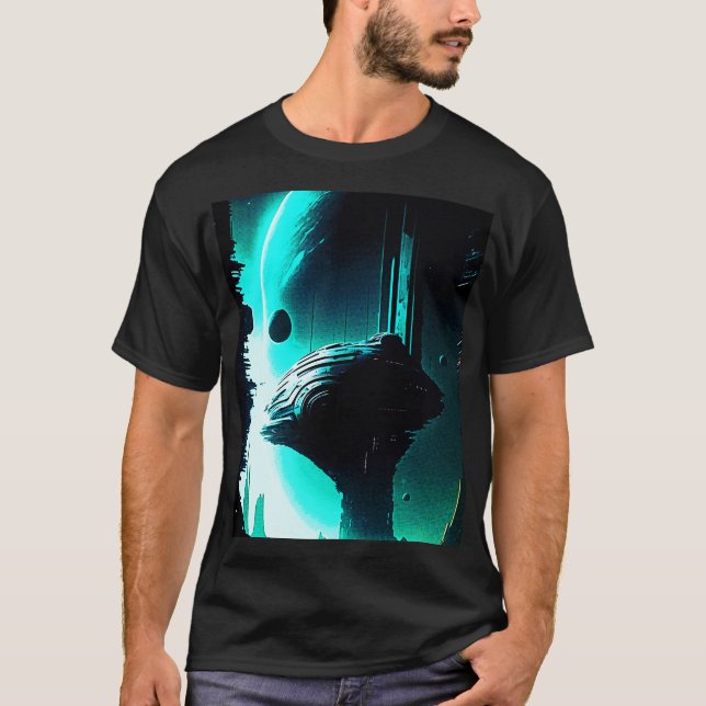 Science Fiction Alien Landscape 103 T-Shirt (Front)