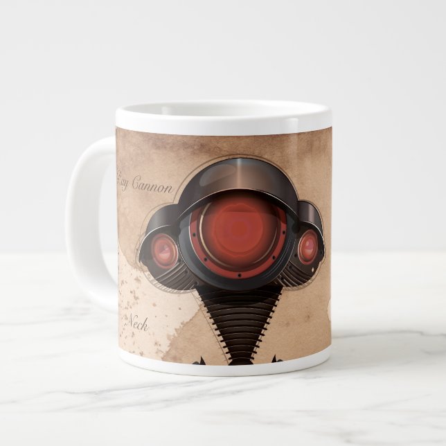 Science Fiction Alien Tripod Attack! Large Coffee Mug (Front Left)