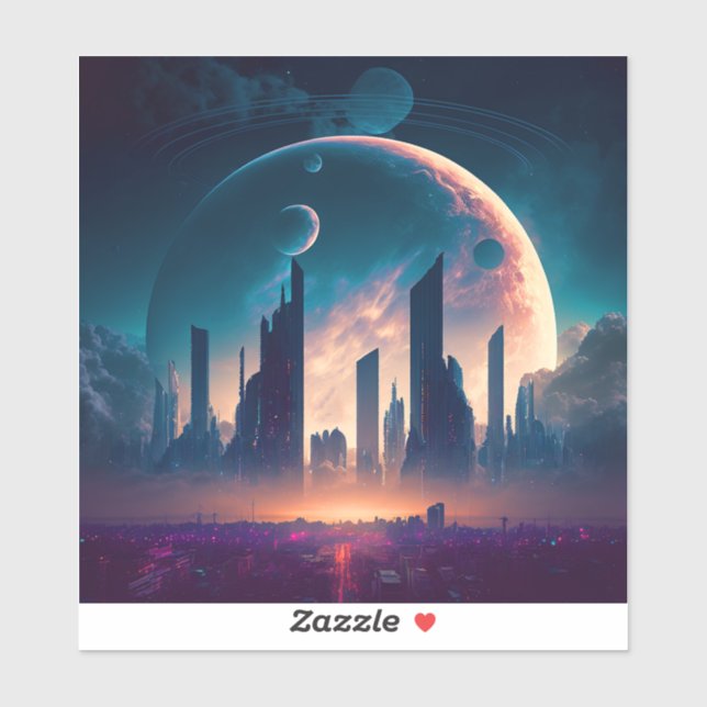 Science Fiction Cyberpunk Space City (Sheet)