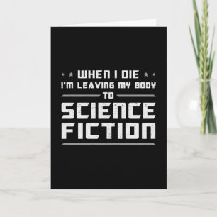 Science Fiction Day Space Science Alien Gift Idea Card