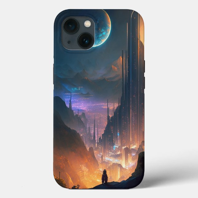 Science Fiction Futuristic City Case-Mate iPhone C Case (Back)