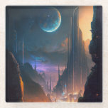 Science Fiction Futuristic City Coaster<br><div class="desc">Fantasy,  Sci-fi & Horror art by The Lunarium.</div>