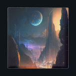 Science Fiction Futuristic City Magnet<br><div class="desc">Fantasy art products by The Lunarium.</div>