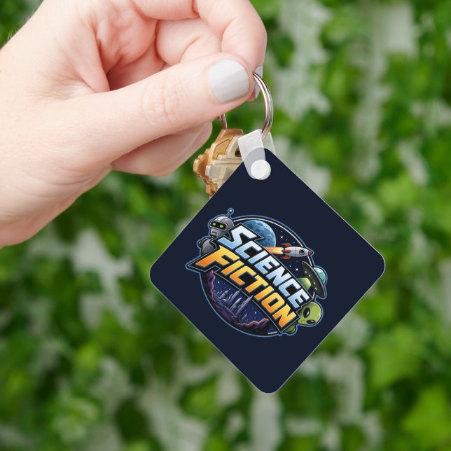 Science Fiction Genre Lovers Key Ring (Hand)
