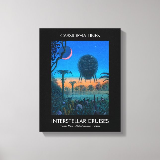Science Fiction Interstellar Cruises Caspar Lines Canvas Print (Front)