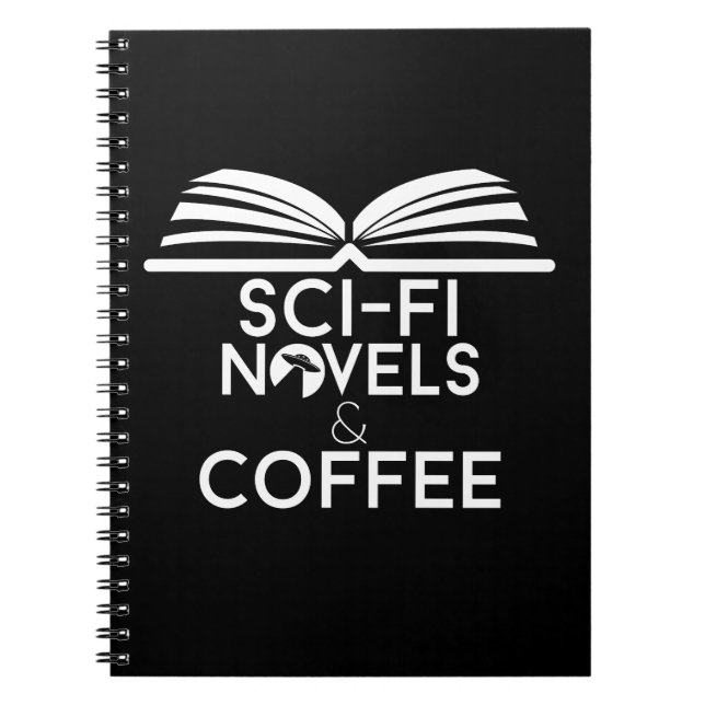 Science Fiction Novels and Coffee Notebook (Front)