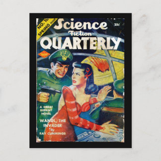 Science fiction quarterly spring 1942_Pulp Art Postcard