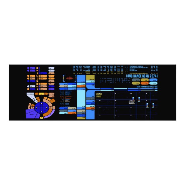 Science fiction Sci-fi control console Display  Photo Print (Front)