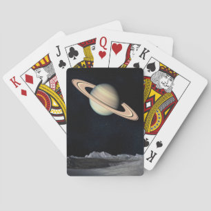 Science Fiction Space Saturn Planet Playing Cards