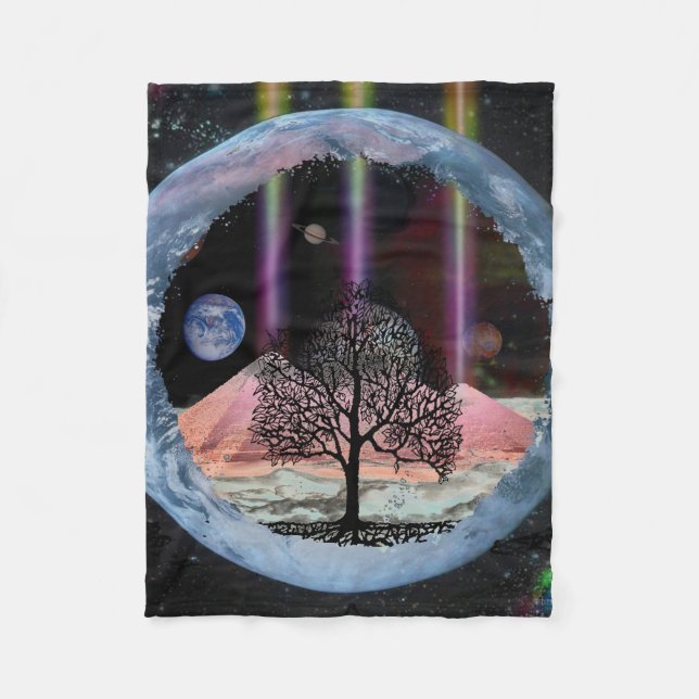 Science Fiction Tree of Life Fleece Blanket (Front)
