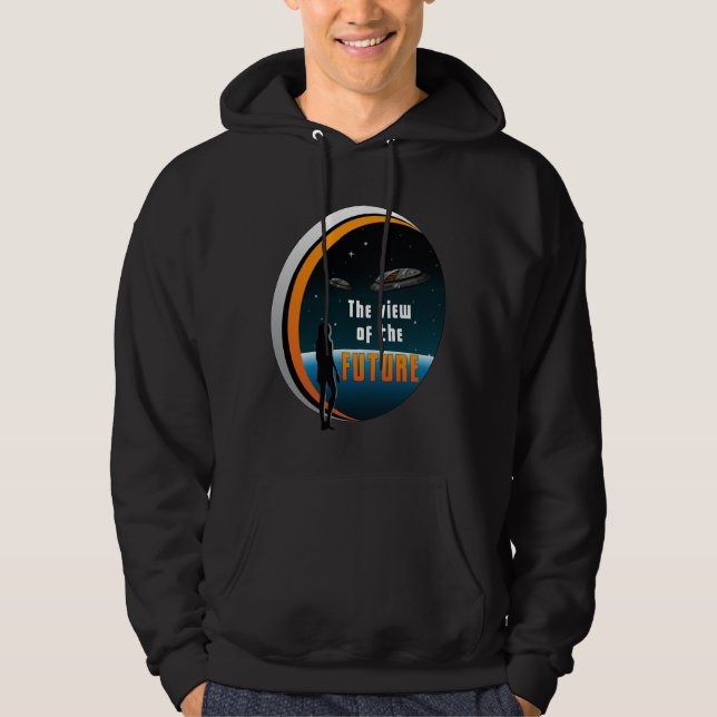 Science Fiction Ufo Space Alien Sci-Fi Funny Gift Hoodie (Front)