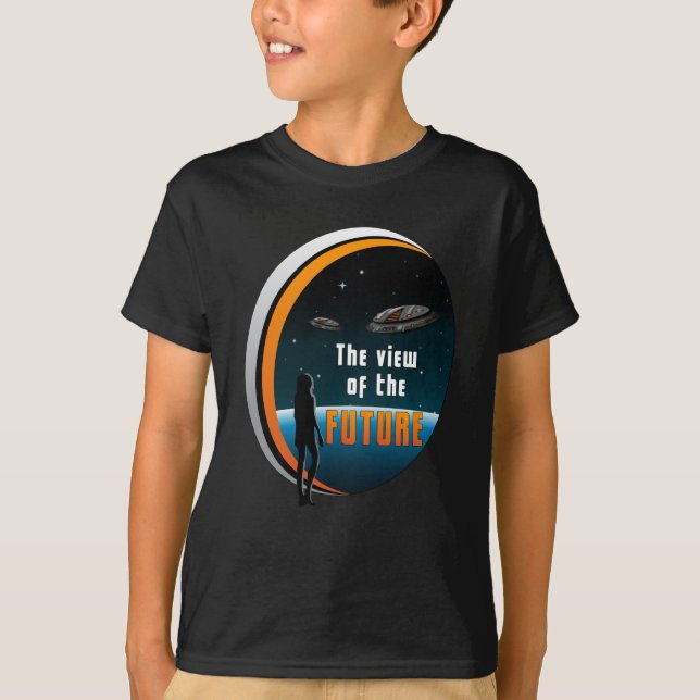 Science Fiction Ufo Space Alien Sci-Fi Funny Gift T-Shirt (Front)