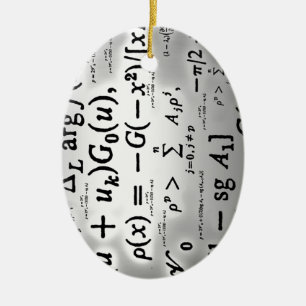 Science Formulas Ceramic Tree Decoration