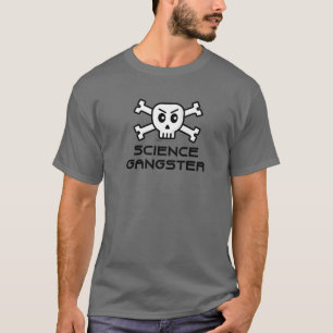 Science Gangster Skull And Cross Bone Word Design T-Shirt