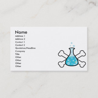 science geek beaker and crossbones design business card