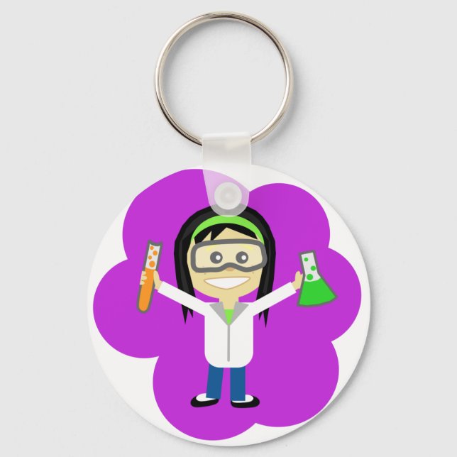 Science Girl Key Ring (Front)