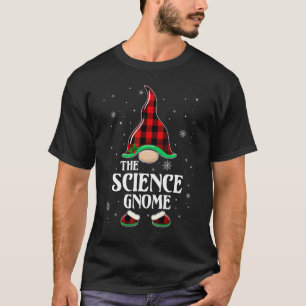 Science Gnome Buffalo Plaid Matching Family Group T-Shirt