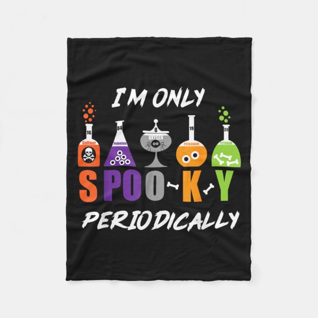 Science Halloween Fleece Blanket (Front)