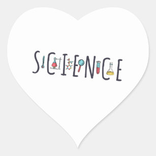 Science Heart Sticker