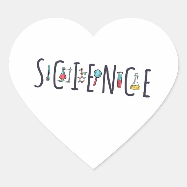 Science Heart Sticker (Front)