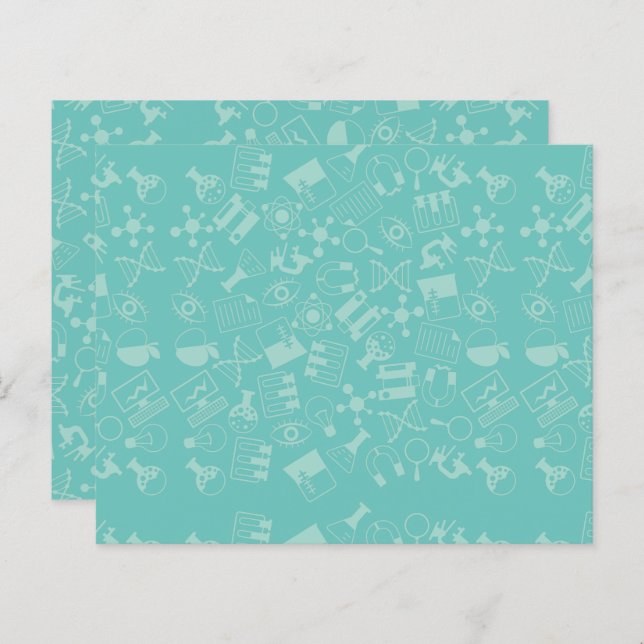 Science Icons Pattern Post-it Notes (Front/Back)