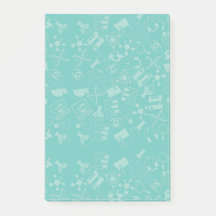 Science Icons Pattern Post-it Notes