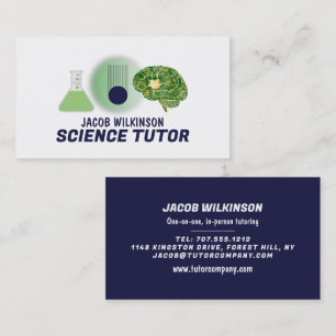Science Icons, Science Tutor, Teacher Business Card