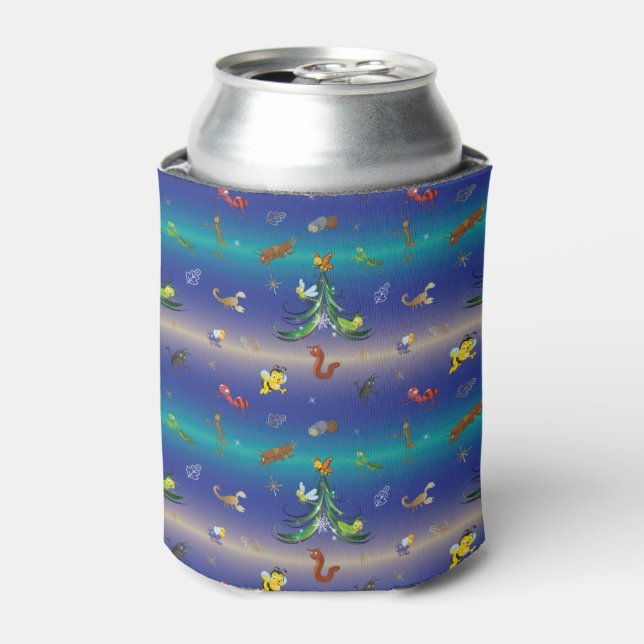 Science, Insect Bug Lover Christmas Tree Can Cooler (Can Front)
